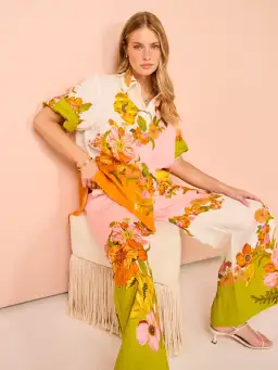 ALEMAIS Silas Shirt & Pant Set Floral Multi Size 10 for rent on The Volte - image 15