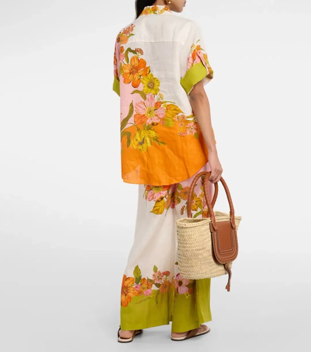 ALEMAIS Silas Shirt & Pant Set Floral Multi Size 10 for rent on The Volte - main image