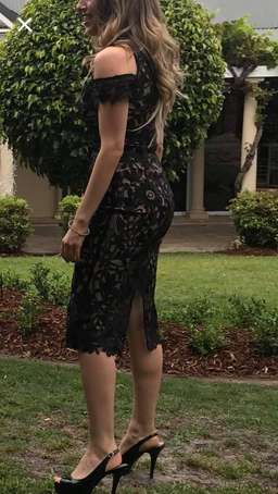 THURLEY Eden Midi Dress Black Size 8 for rent on The Volte - image 6