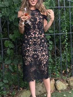 THURLEY Eden Midi Dress Black Size 8 for rent on The Volte - image 7