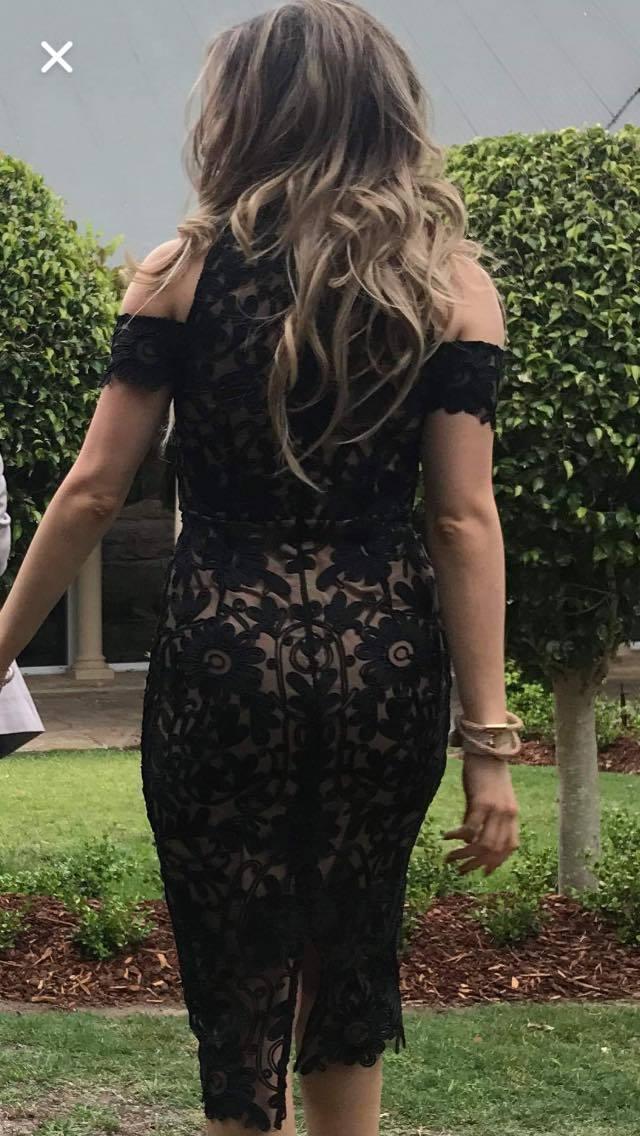 THURLEY Eden Midi Dress Black Size 8 for rent on The Volte - main image