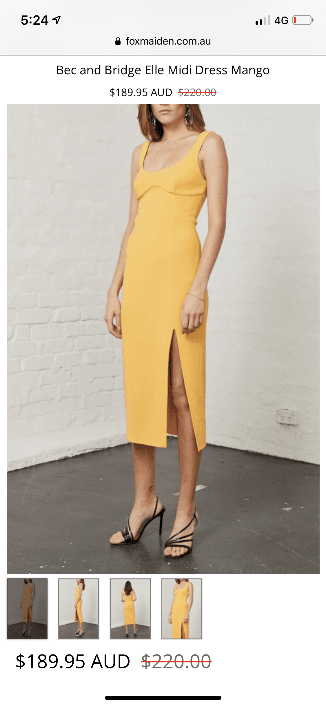 Bec & Bridge | Elle Dress Yellow Size 8 - Image 1