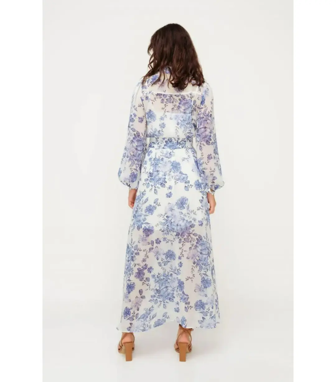Sheike Bella Blue Maxi Dress Floral Size AU 14 for rent on The Volte - main image