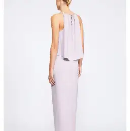 Shona Joy Core Frill High Neck Draped Maxi Lilac Size 6 for rent on The Volte - image 2