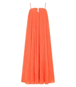 Aje Filigree Sweetheart Midi Dress in Sunset Orange Size AU 16 for rent on The Volte - image 4