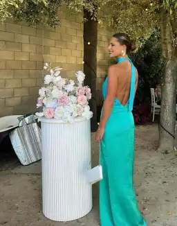 The Wolf Gang Oahu Slip Dress Aquamarine Size M / AU 10 for rent on The Volte - image 8