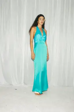 The Wolf Gang Oahu Slip Dress Aquamarine Size M / AU 10 for rent on The Volte - image 1