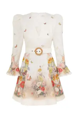 Zimmermann Tranquility Mini Dress Red Butterflies Size 2 (12) for rent on The Volte - image 3