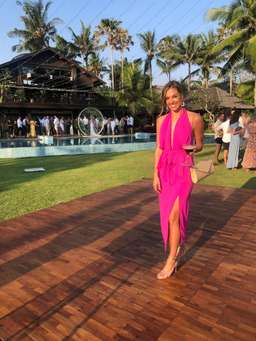 Misha Lorena Dress Pink Size 8 for rent on The Volte - image 3