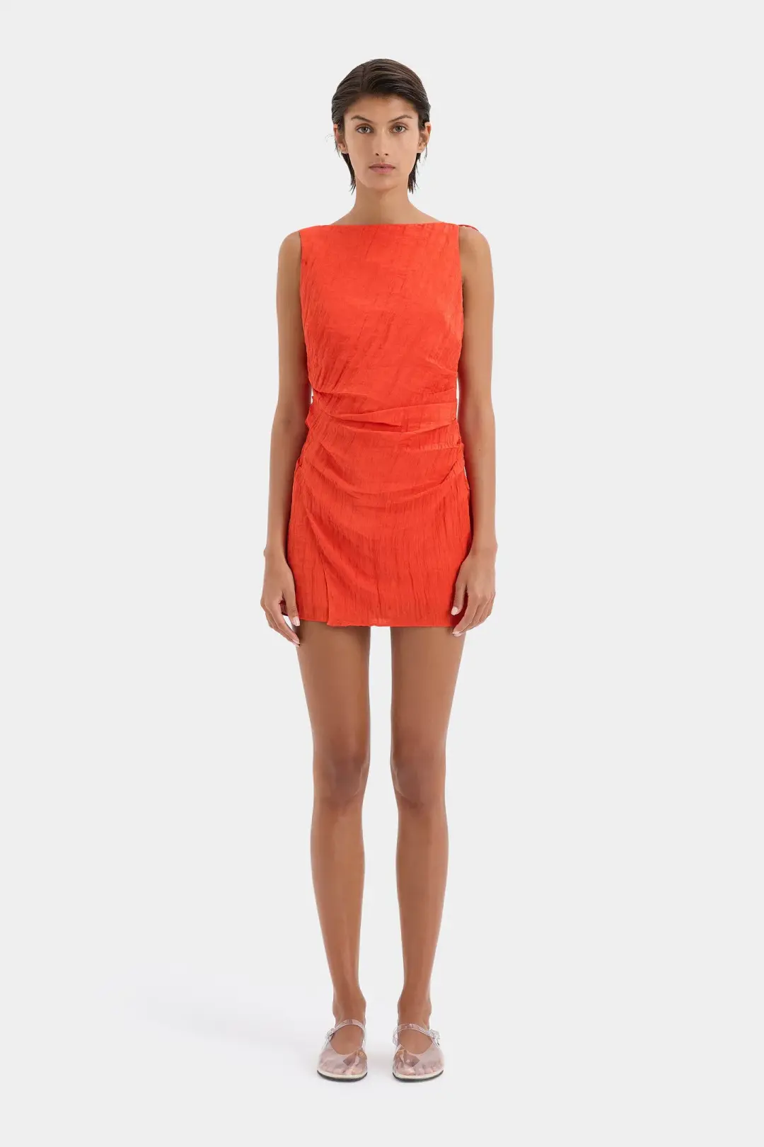 Sir the Label Ligera Mini Dress in Tangerine Size 1 / AU 8 for rent on The Volte - main image