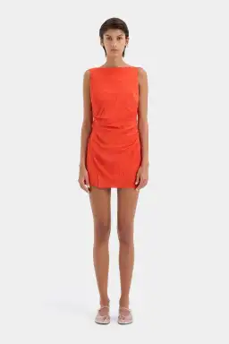 Sir the Label Ligera Mini Dress in Tangerine Size 1 / AU 8 for rent on The Volte - image 1