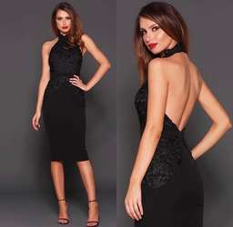 Elle Zeitoune Black Cocktail Dress