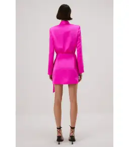 Misha Azera Satin Mini Dress in Hot Pink Size 6/XS for rent on The Volte - image 2