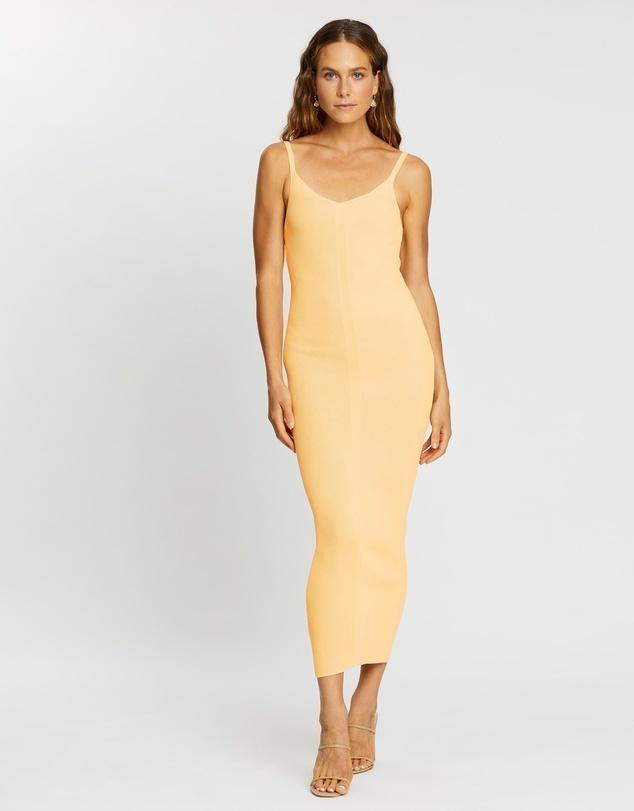 Bec & Bridge Citrus Club Midi Dress Yellow Size 6 - Image 1
