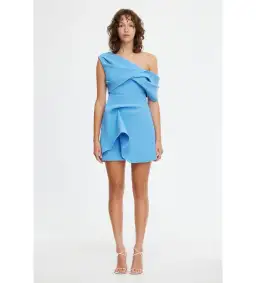 Acler Ashford Mini Dress - Blue - Size 8 for rent on The Volte - image 1