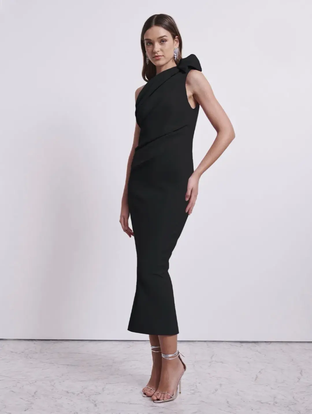 Rachel Gilbert Merida Midi Dress Black Size 4 (AU 14) for rent on The Volte - main image