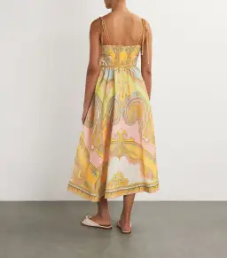 Zimmermann Maxine Picnic Midi Dress Gold Paisley Size 1 / AU 10 for rent on The Volte - image 2