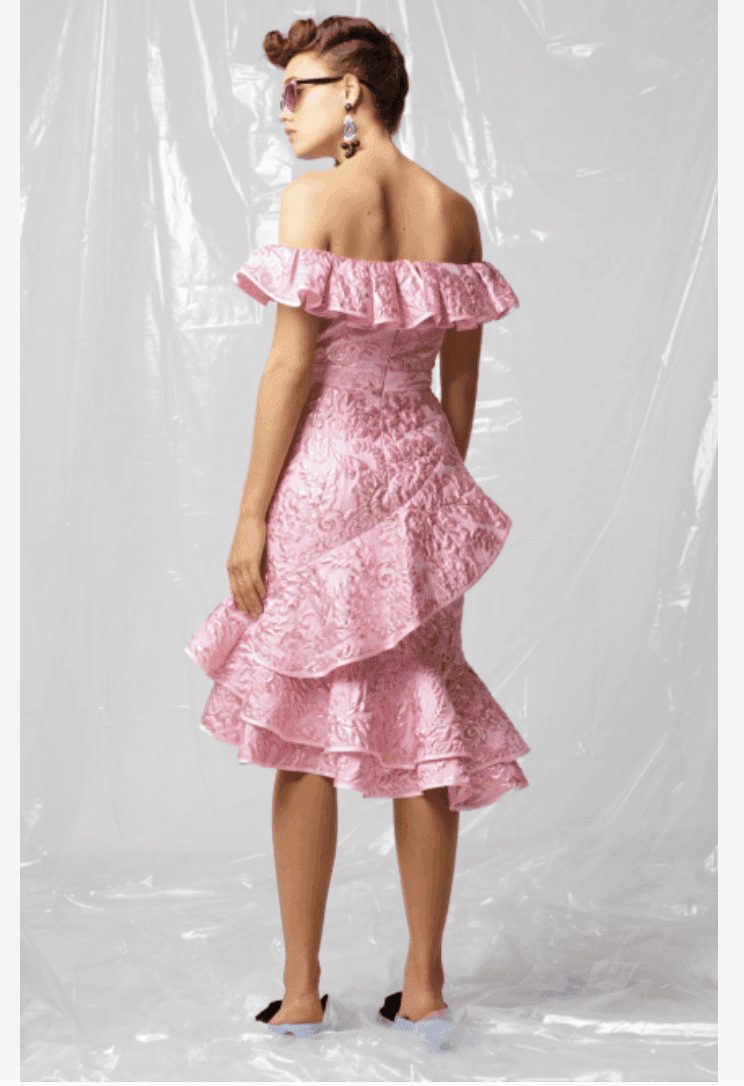 Nicola Finetti Fryda Dress Pink Size 6 for rent on The Volte - main image