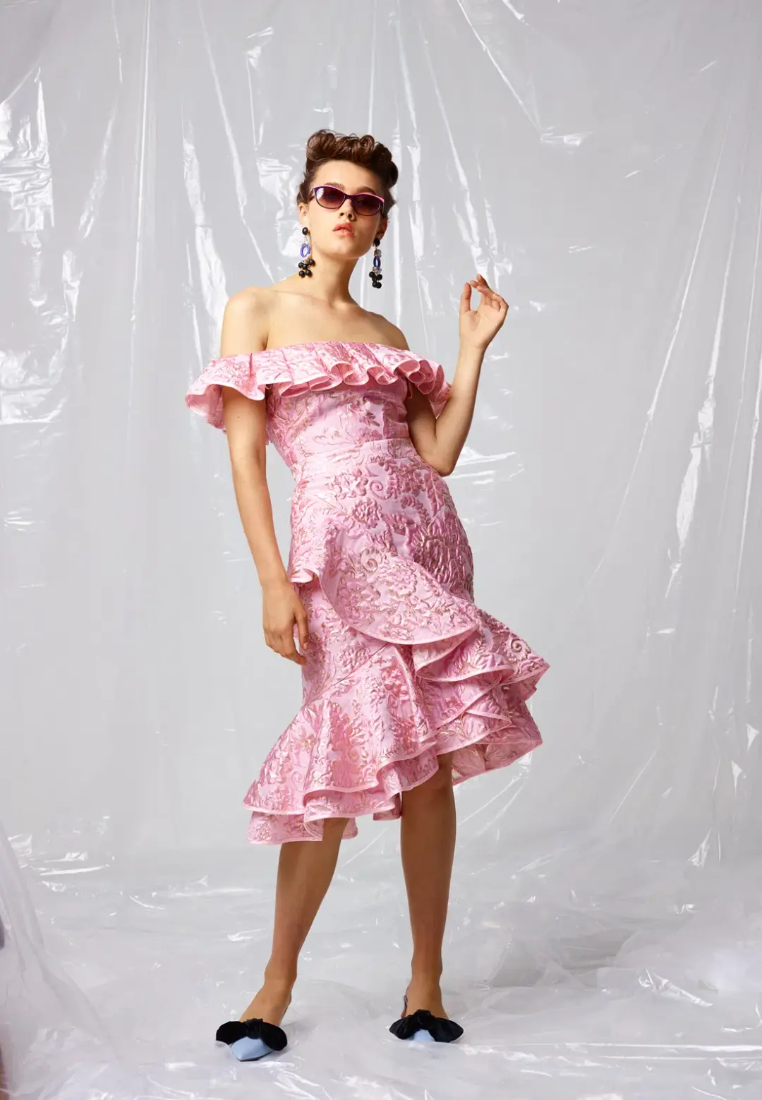 Nicola Finetti Fryda Dress Pink Size 6 for rent on The Volte - main image