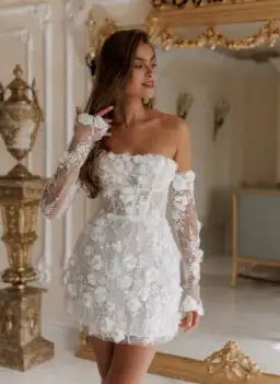 Rosie Etienne Isabelle Mini Dress White Size AU 8 for rent on The Volte - image 1