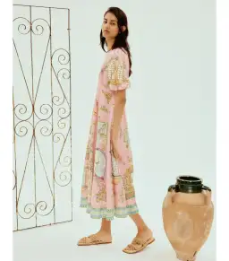 Alemais Monte Midi Dress Pink Size AU 10 for rent on The Volte - image 2