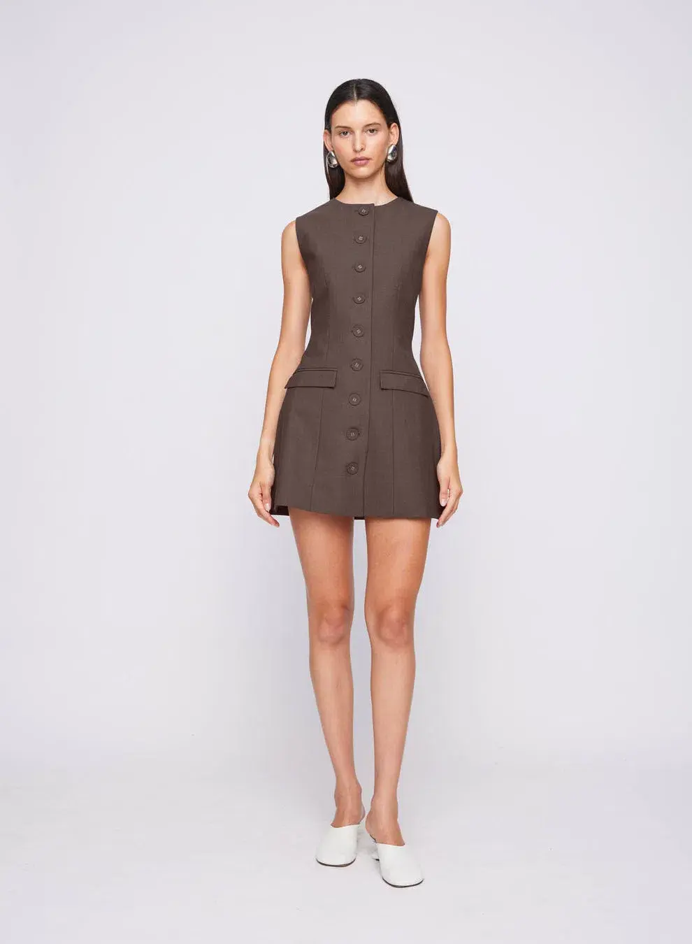 Anna Quan The Sofia Dress in Chocolate Size AU 6 for rent on The Volte - main image