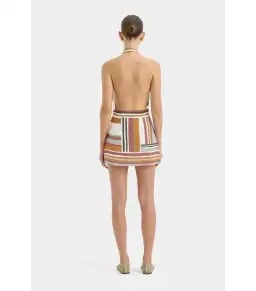 Sir the Label The Caprera Wrap Halter Mini Dress Milazzo Stripe Size AU 8 for rent on The Volte - image 2