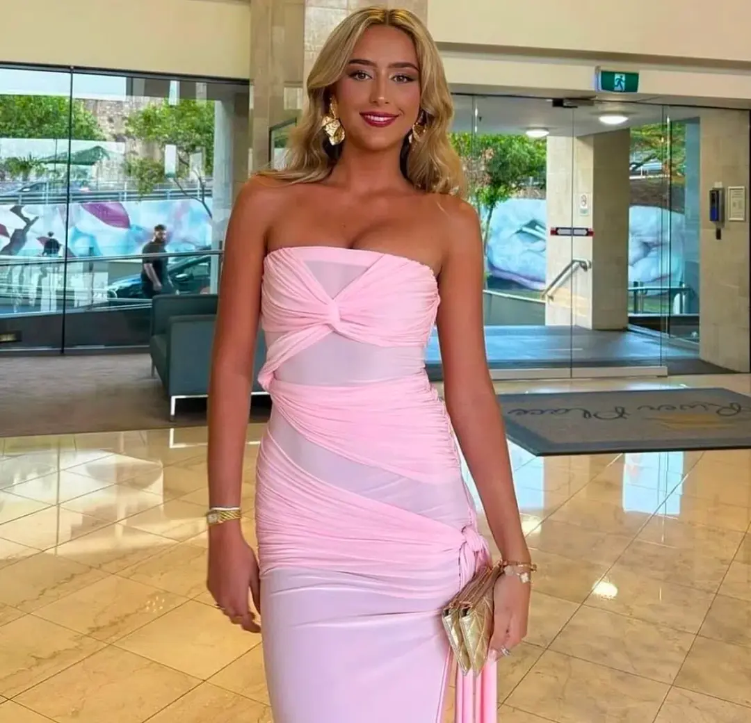 Natalie Rolt Miranda Gown in Blossom Pink Size AU 8 for rent on The Volte - main image