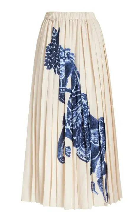 Alemais Rider Pleated Blouse and Skirt Print Size AU 12 for rent on The Volte - main image