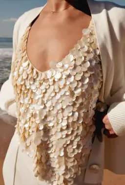 Meshki Willow Mother Of Pearl Halter Top Pearl Size M / AU 10 for rent on The Volte - image 5