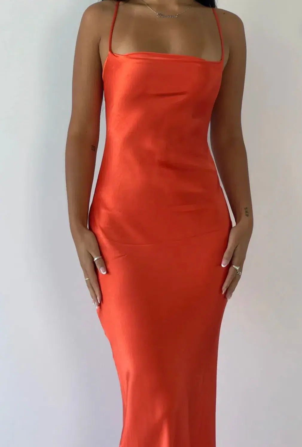 Bec & Bridge Lorelai Tie Maxi Dress Fre Red Size 8 for rent on The Volte - main image