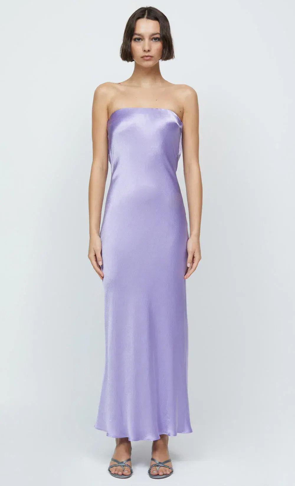 Bec & Bridge Moon Dance Strapless Dress Lilac Size 8 for rent on The Volte - main image