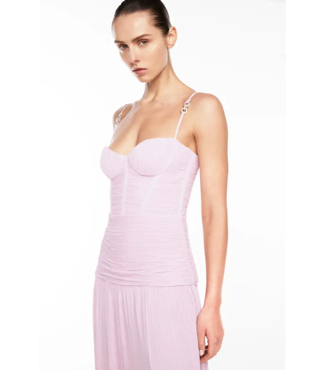 Manning Cartell Double Time Pleat Dress In Hydrangea Size AU 12 for rent on The Volte - main image