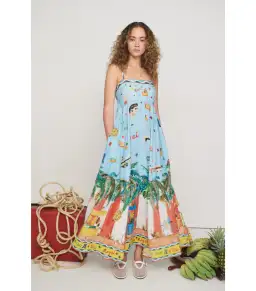 Alemais All Aboard Dress Blue Print Size AU 10 for rent on The Volte - image 1