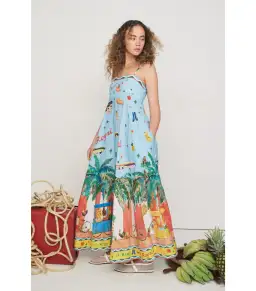 Alemais All Aboard Dress Blue Print Size AU 10 for rent on The Volte - image 2