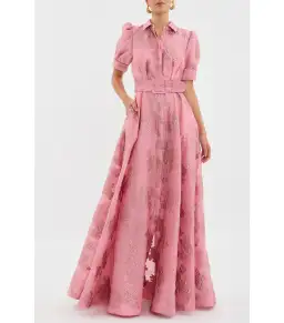 Rebecca Vallance Annette Button Gown Pink Size AU 8 for rent on The Volte - image 1