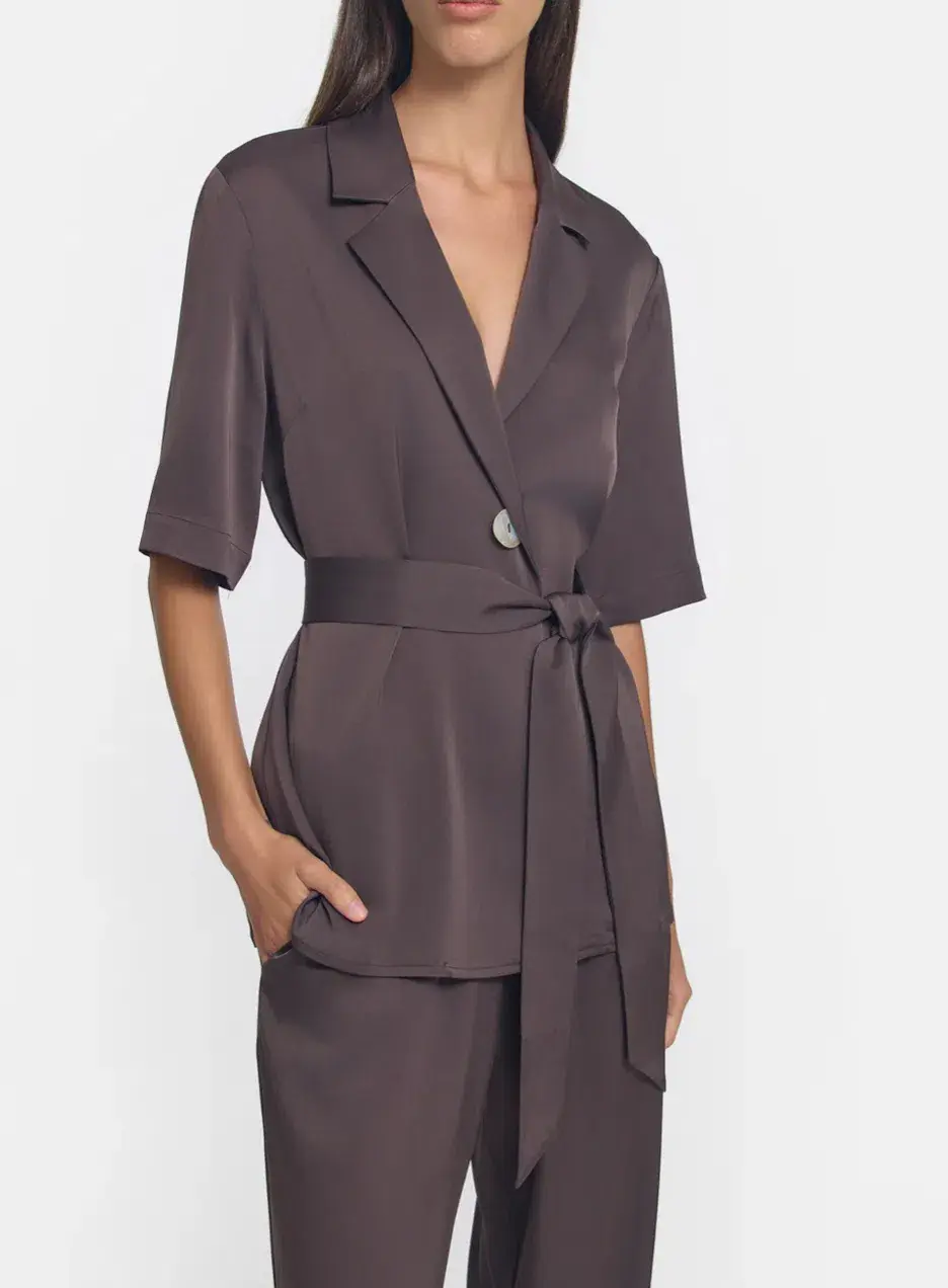 Viktoria and Woods Concert Shirt Size 1 and Pilot Pant Size 2 Set Chocolate for rent on The Volte - main image