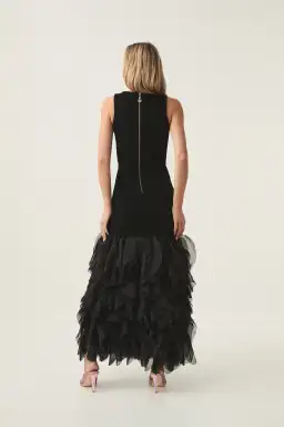 Aje Elations Knit Maxi Dress Black Size 10 for rent on The Volte - image 3