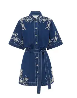 Alémais Carmen Mini Dress Blue Size AU 16 for rent on The Volte - image 5