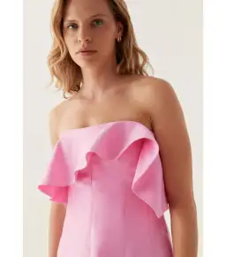 Aje Shallows Strapless Gown Pink Size AU 10 for rent on The Volte - image 4