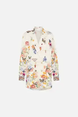 Camilla Double Breasted Soft Jacket Queens Bee Hive Print Size S / AU 10 for rent on The Volte - image 3