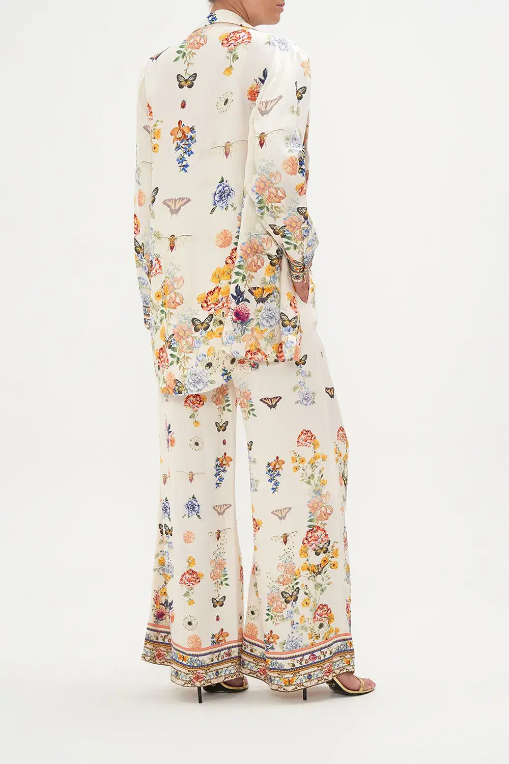 Camilla Double Breasted Soft Jacket Queens Bee Hive Print Size S / AU 10 for rent on The Volte - main image