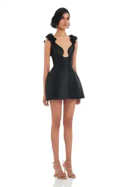 Eliya The Label Taria Mini Dress Black Size S / AU 8 for rent on The Volte - image 2