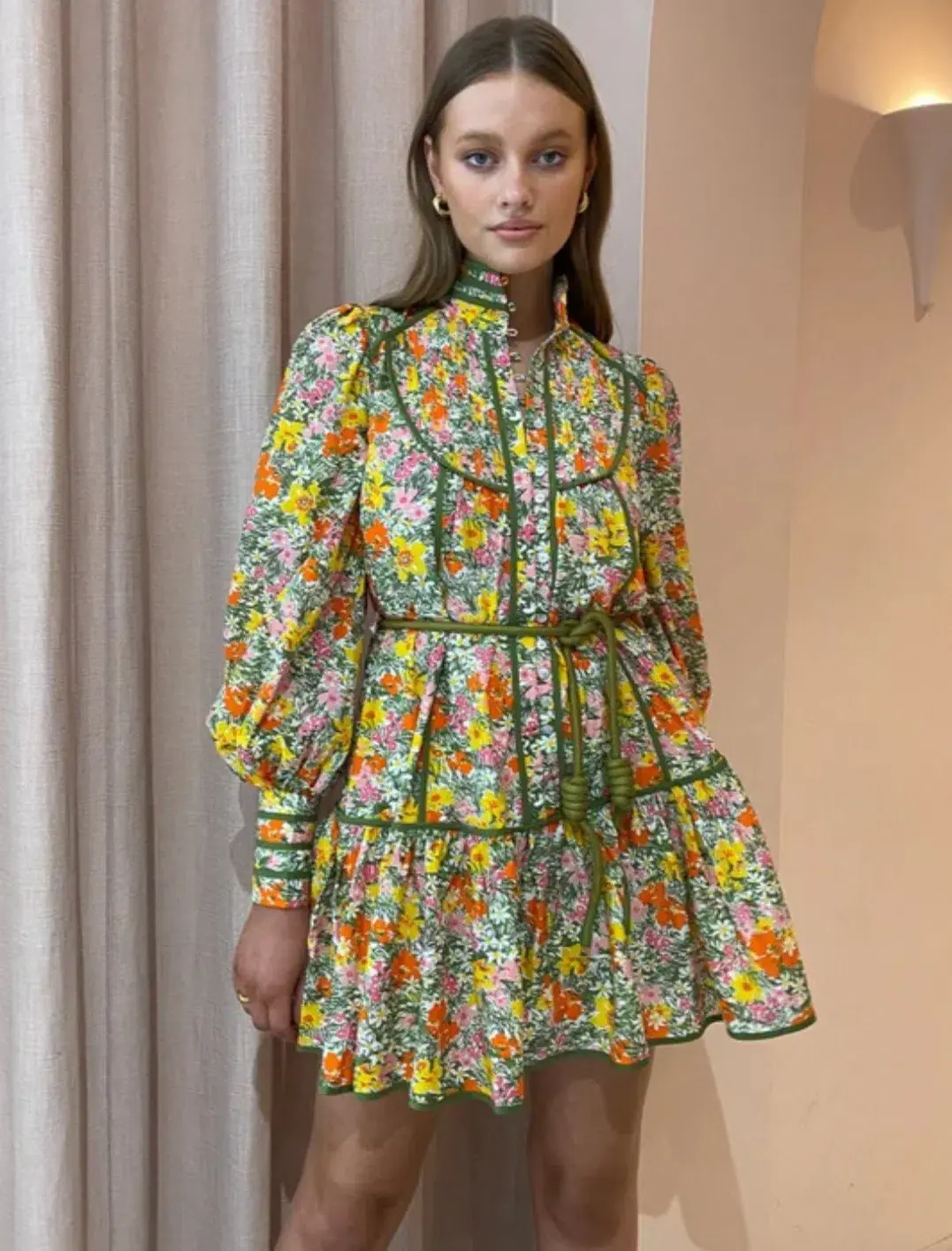 Alemais Cabana Mini Dress in Multi Size 6 for rent on The Volte - main image