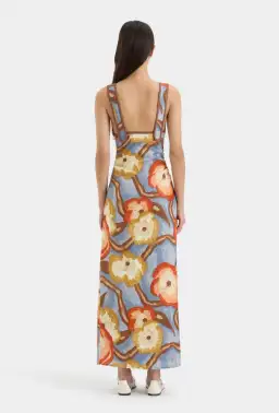 Sir The Label Avery V Neck Midi Dress in Multi Floral Size 1 / AU 8 for rent on The Volte - image 2