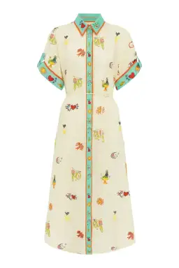 ALEMAIS HOLIDAY GO-TO EMBROIDERED SHIRTDRESS SIZE 10 for rent on The Volte - image 1