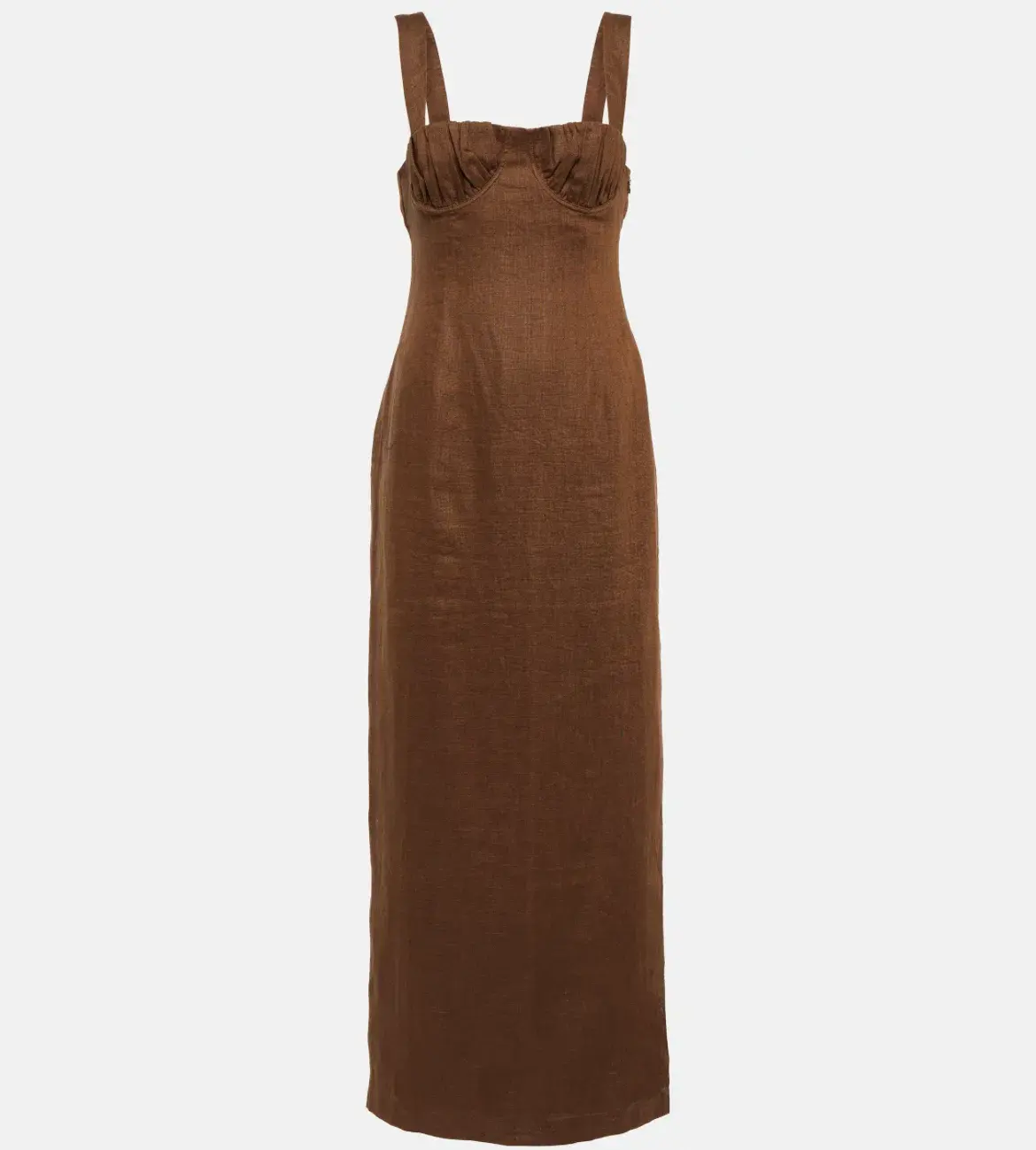 Sir the Label Bettina Linen Maxi Dress Brown Size 10/M - Image 3