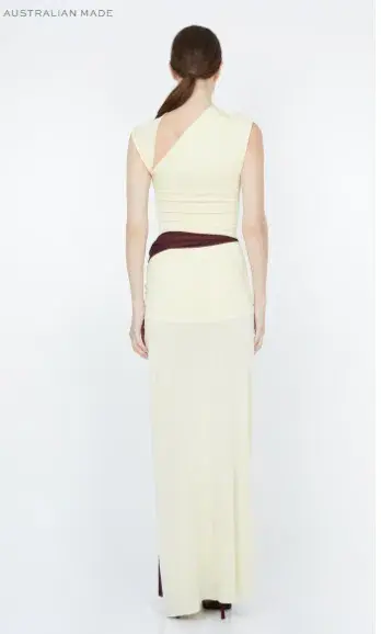 Bec and Bridge Greta Twist Maxi Dress in Butter AU 10 for rent on The Volte - main image