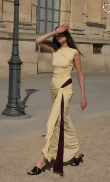 Bec and Bridge Greta Twist Maxi Dress in Butter AU 10 for rent on The Volte - main image