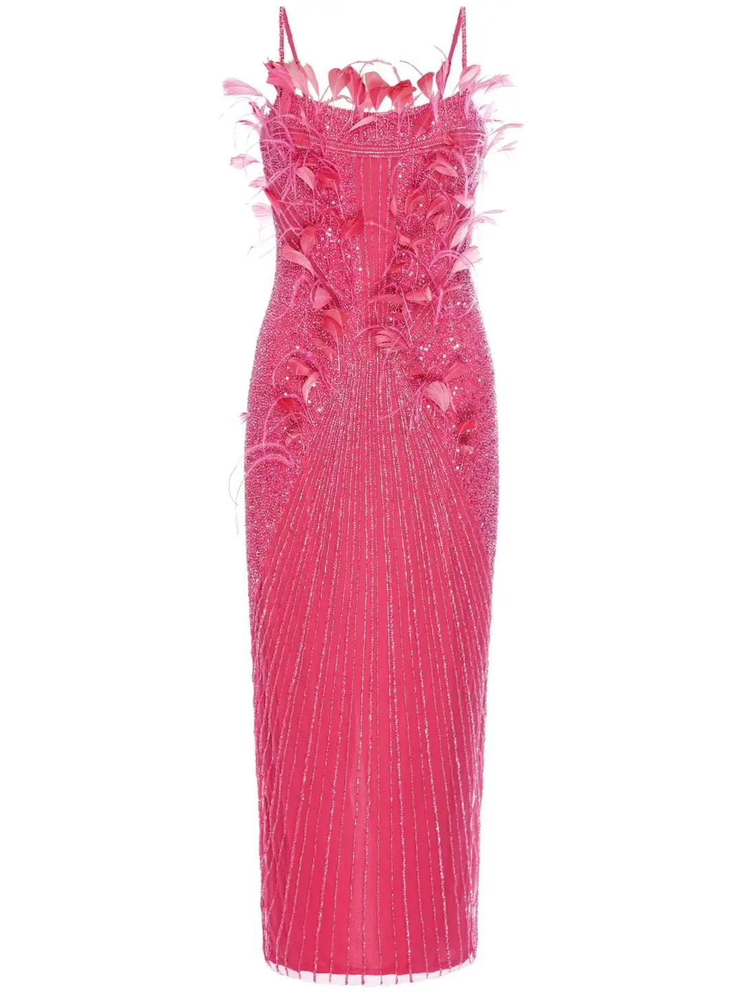 Rachel Gilbert Astra Midi Dress Berry Pink Size 2 / AU 10 for rent on The Volte - main image
